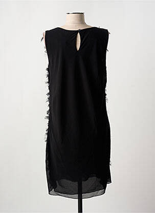 Robe mi-longue sans manche sans manche noir COULEURS DU TEMPS femme