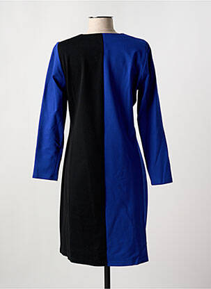Robe mi-longue manches longues manches longues bleu GUY DUBOUIS femme