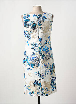 Robe mi-longue imprimé fleurs sans manche blanc MERI & ESCA femme