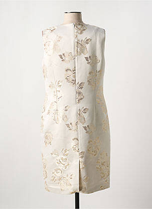 Robe mi-longue imprimé fleurs sans manche beige MERI & ESCA femme