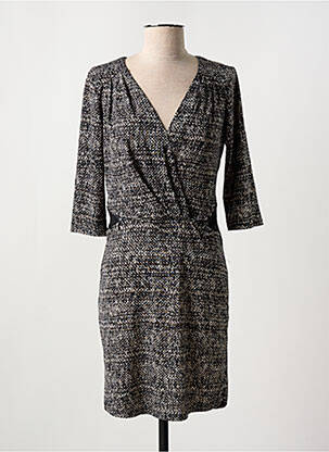 Robe mi-longue manches 3/4 manches 3/4 noir MERI & ESCA femme