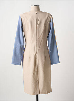Robe mi-longue imprimé fleurs manches longues beige MERI & ESCA femme