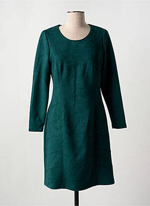 Robe mi-longue manches longues manches longues vert GREGORY PAT femme