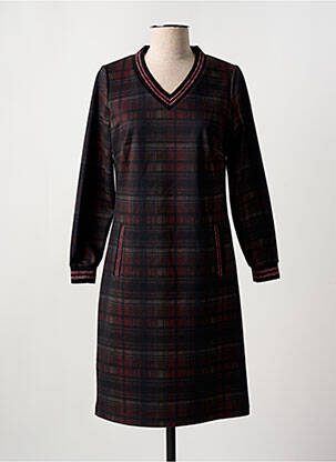 Robe mi-longue manches longues manches longues noir MERI & ESCA femme