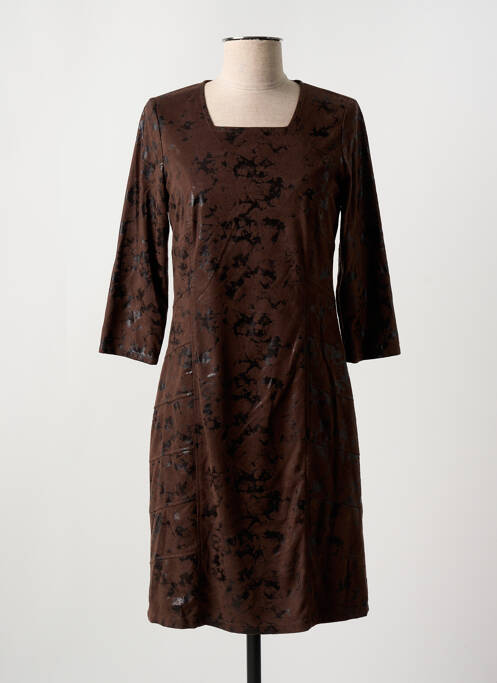 Robe mi-longue marron GREGORY PAT pour femme