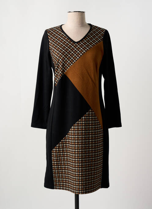 Robe mi-longue marron GUY DUBOUIS pour femme