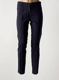 Pantalon slim taille élastique taille haute bleu GUY DUBOUIS femme