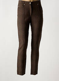 Pantalon slim stretch taille normale marron GUY DUBOUIS femme