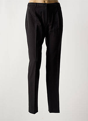 Pantalon slim tissage popeline taille haute noir GUY DUBOUIS femme