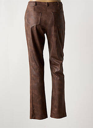 Pantalon slim stretch taille normale marron FRANCE RIVOIRE femme