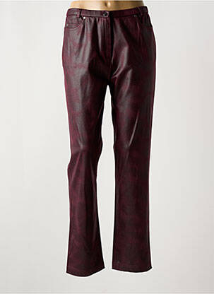 Pantalon slim stretch taille normale rouge GUY DUBOUIS femme