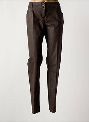 Pantalon slim tissage enduit taille normale marron MERI & ESCA femme