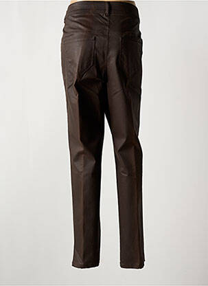 Pantalon slim tissage enduit taille normale marron MERI & ESCA femme