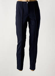 Pantalon slim taille élastique taille haute bleu GUY DUBOUIS femme