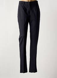 Pantalon chino fermeture zippée sous rabat boutonné taille normale bleu GUY DUBOUIS femme