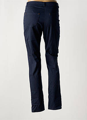 Pantalon slim tissage popeline taille normale bleu GUY DUBOUIS femme