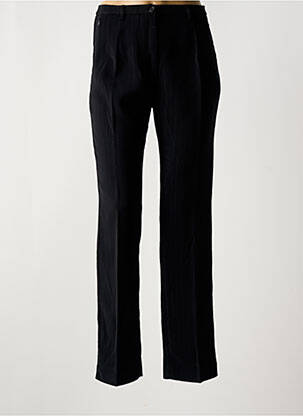 Pantalon slim tissage popeline taille haute noir GUY DUBOUIS femme
