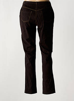 Pantalon slim stretch taille haute marron GUY DUBOUIS femme