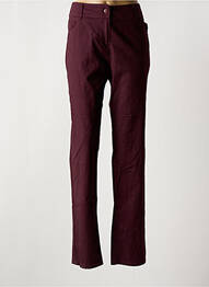 Pantalon slim tissage popeline taille normale rouge GUY DUBOUIS femme