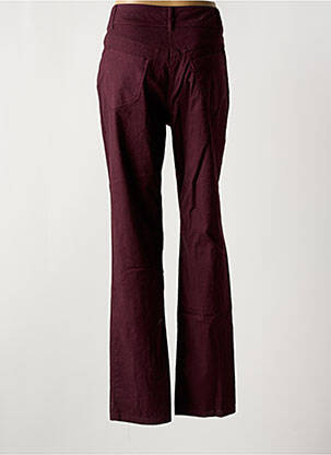 Pantalon slim tissage popeline taille normale rouge GUY DUBOUIS femme