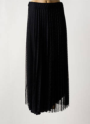 Jupe longue coupe fluide noir COULEURS DU TEMPS femme