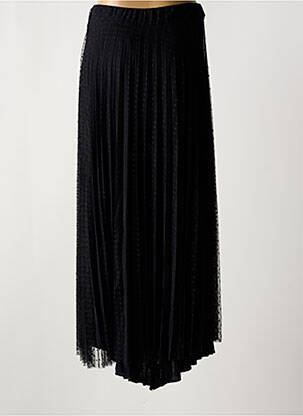 Jupe longue coupe fluide noir COULEURS DU TEMPS femme