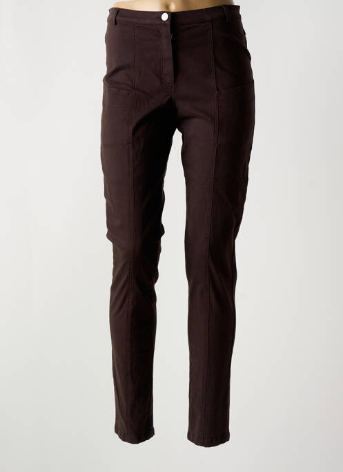 Pantalon slim marron GUY DUBOUIS pour femme