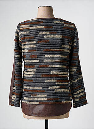 Pull coupe droite manches longues marron MERI & ESCA femme