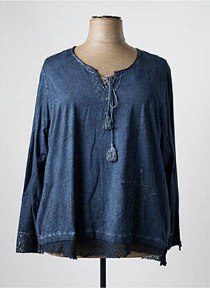 T-shirt manches longues manches longues bleu MERI & ESCA femme