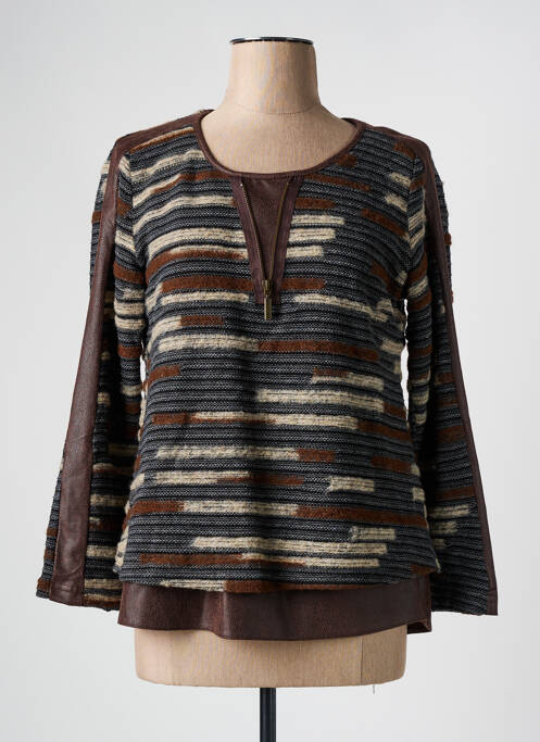 Pull marron MERI & ESCA pour femme