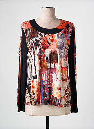 T-shirt manches longues manches longues orange GUY DUBOUIS femme