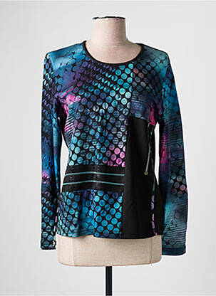 T-shirt manches longues manches longues bleu GUY DUBOUIS femme