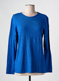 Pull coupe cintrée manches longues bleu GUY DUBOUIS femme
