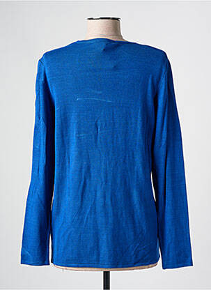 Pull coupe cintrée manches longues bleu GUY DUBOUIS femme