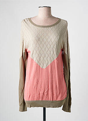 Pull stretch manches longues beige GUY DUBOUIS femme