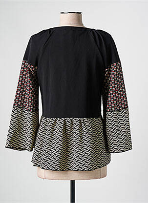 Blouse imprimé fantaisie manches longues noir MERI & ESCA femme