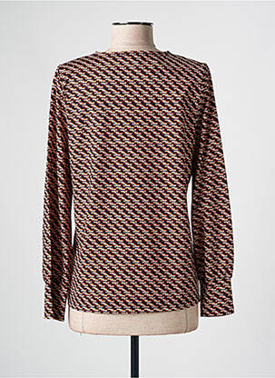 Blouse tissage popeline manches longues marron MERI & ESCA femme