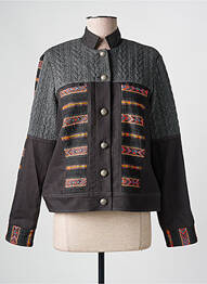 Veste casual col rond gris MERI & ESCA femme