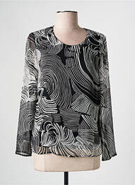Blouse imprimé fantaisie manches longues noir GUY DUBOUIS femme