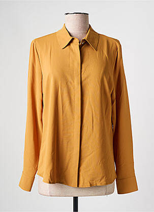 Chemisier coupe droite manches longues jaune GREGORY PAT femme