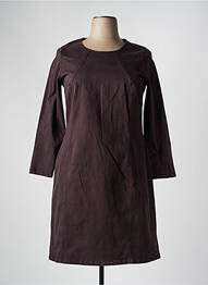 Robe mi-longue manches longues manches longues marron GUY DUBOUIS femme