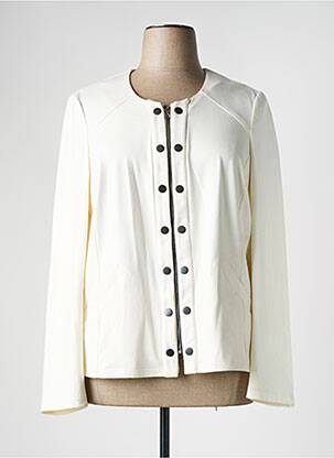 Veste casual col rond blanc MERI & ESCA femme