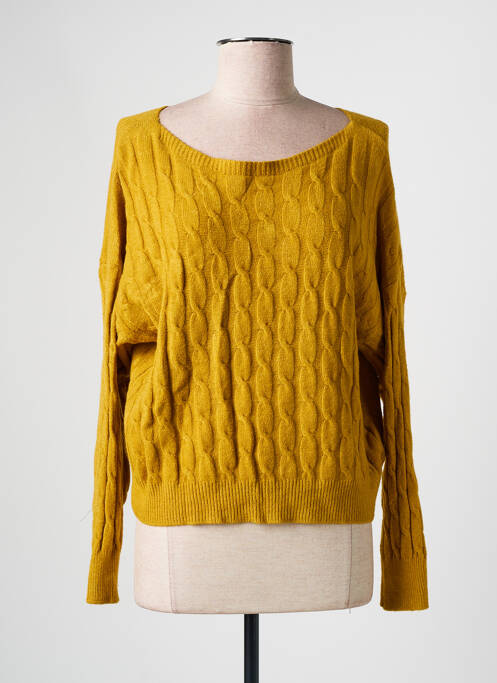 Pull jaune COULEURS DU TEMPS pour femme
