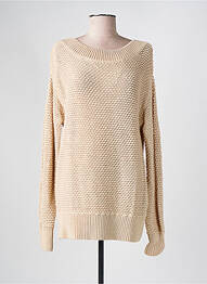 Pull resserrée sur le bas manches longues beige YAYA femme