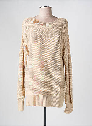 Pull resserrée sur le bas manches longues beige YAYA femme