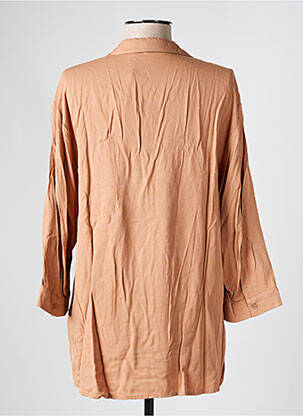 Blouse poignets boutonnés avec fente manches longues marron YAYA femme