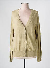Gilet manches longues coupe cintrée vert YAYA femme
