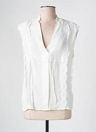 Blouse manches courtes manches courtes blanc YAYA femme