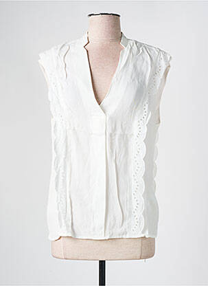 Blouse manches courtes manches courtes blanc YAYA femme
