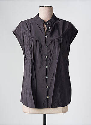 Chemisier manches courtes manches courtes gris YAYA femme